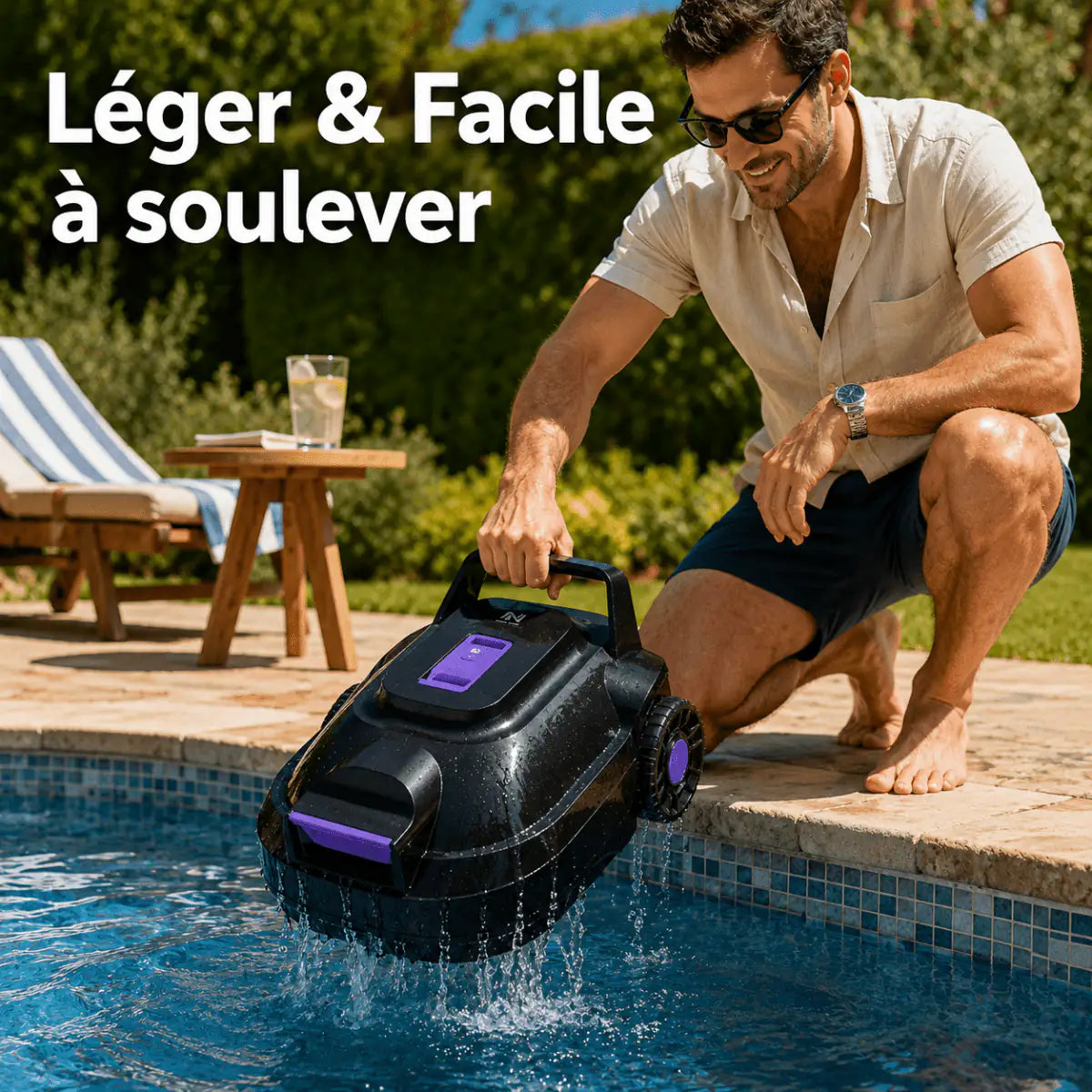 Robot de Piscine Sans Fil Double Moteur - Ma boutique