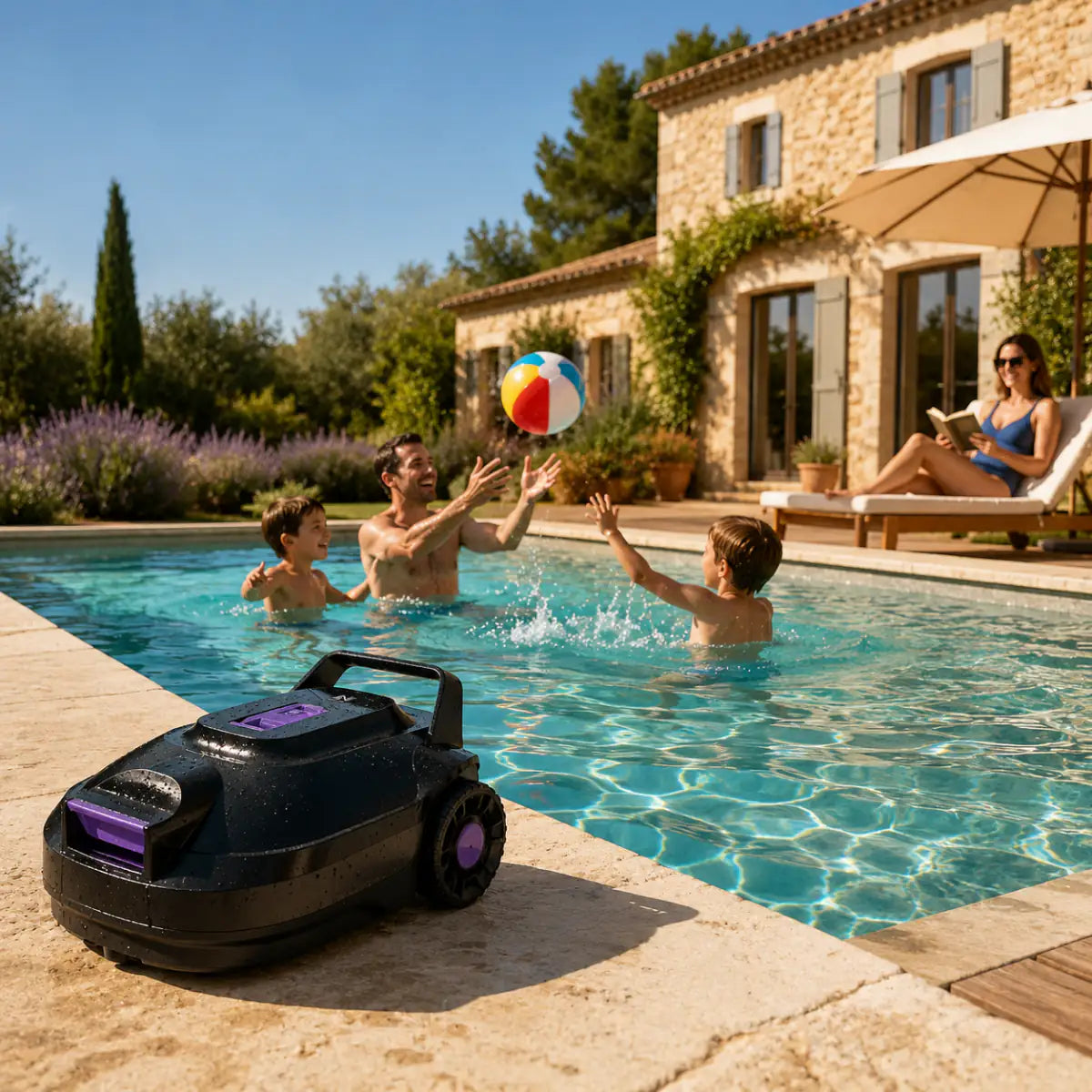 Robot de Piscine Sans Fil Double Moteur - Ma boutique