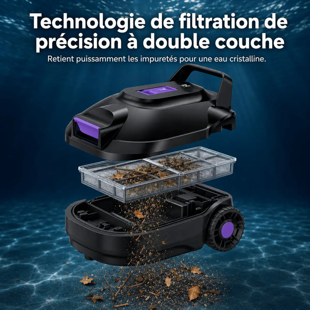 Robot de Piscine Sans Fil Double Moteur - Ma boutique