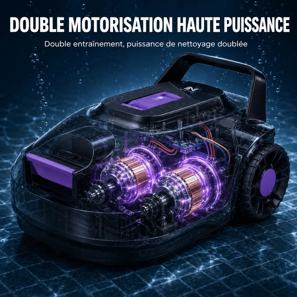 Robot de Piscine Sans Fil Double Moteur - Ma boutique